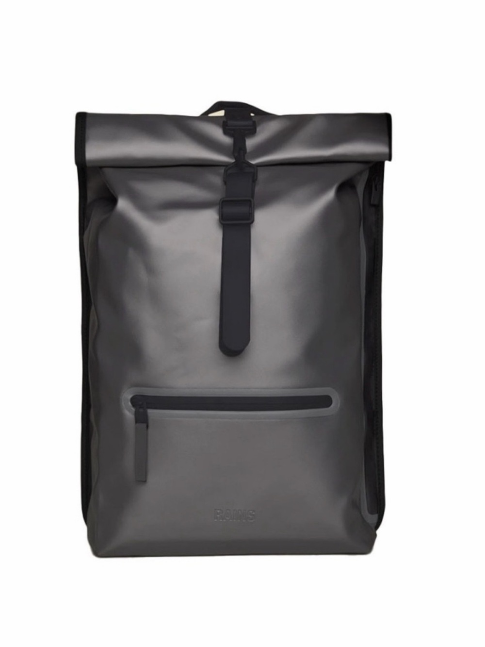 RAINS Rolltop Backpack in Metallic Gray Waterproof Bag NWT
